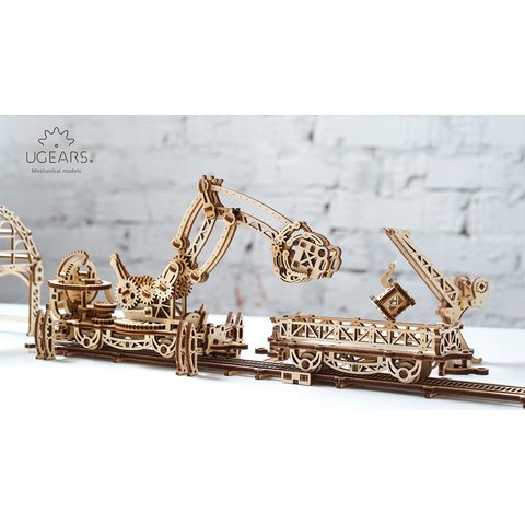 Механический 3D-пазл UGEARS Манипулятор на рельсах Превью 2