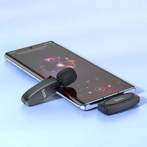 Мікрофон петличний Hoco L15, безпровідний, з кліпсою, USB тип-C, #6931474789037 Прев'ю 5