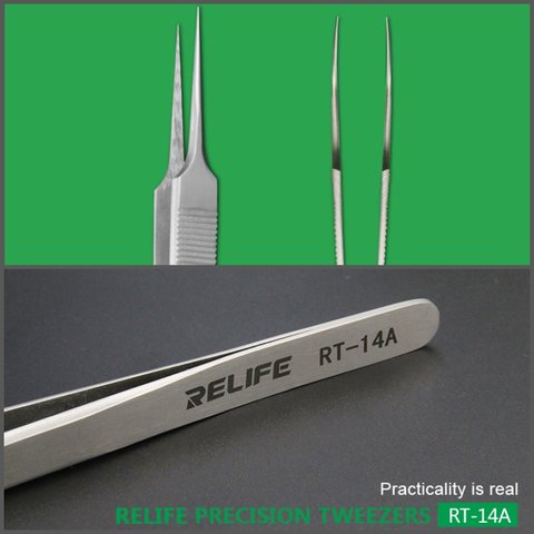 Пінцет монтажний RELIFE RT-14A, прямий Прев'ю 2
