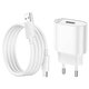 Mains Charger Hoco C109A, (18 W, Quick Charge, white, with USB cable Type-C, 1 output) #6931474784834 Preview 1