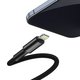 USB кабель Baseus High Density Braided, USB тип-C, Lightning, 200 см, 20 Вт, черный, #CATLGD-A01 Превью 3