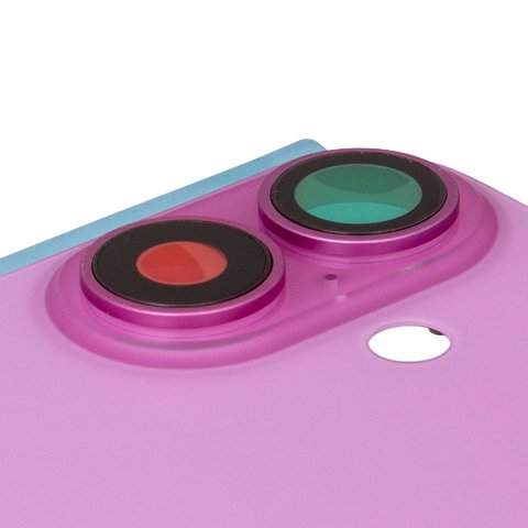 Panel trasero de carcasa puede usarse con iPhone 16, morada, con vidrio de cámara, Original (PRC), ultramarine Vista previa  1