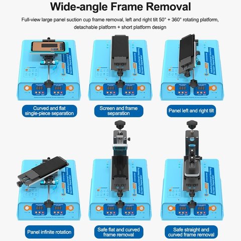 Dispositivo para despegar el módulo de pantalla Sunshine S-918M, sirve para las pantallas de hasta 7", con bomba de vacío Vista previa  1