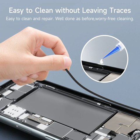 Adhesivo JCID TP-030B, poliuretano, negro, para pegar tapas traseras, para marcos de pantalla, de secado instantáneo, 30 ml Vista previa  7