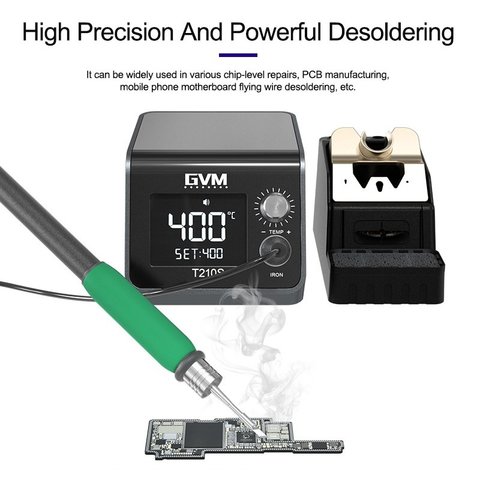 Estación de soldadura GVM T210S, digital, 120 W Vista previa  1