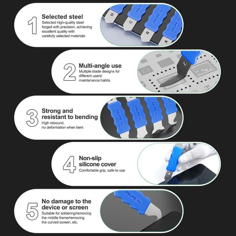 Espátula RELIFE TD2-D, para desensamblar dispositivos móviles, metal Vista previa  4