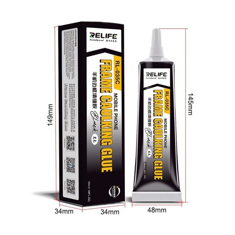 Adhesivos sellador RELIFE RL-035C, para pegar tapas traseras, para marcos de pantalla, 15 ml, negro Vista previa  6