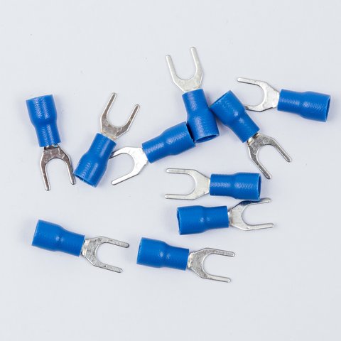 Наконечник SV1.25-4, 4 мм, вилковий, ізольований, синій, 10 шт., 0,5-1,5 мм² Прев'ю 1