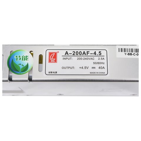 Блок живлення для світлодіодних стрічок CZCL A-200AF-4.5 (4,5 В, 40 A (200 Вт), 180 - 264 В) Прев'ю 3