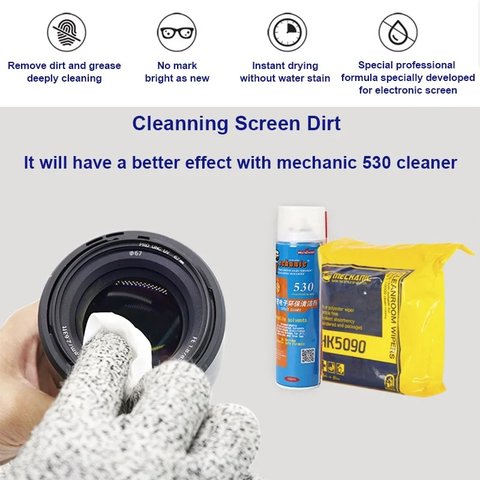 Салфетка из микрофибры Mechanic HK5090, для устранения пыли и отпечатков, 400 шт., 100*100 мм Превью 1